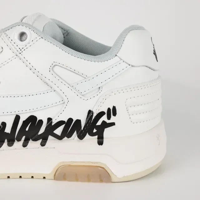Off-White beige low top chunky sneakers avec upper de cuir/synthetique layered 4