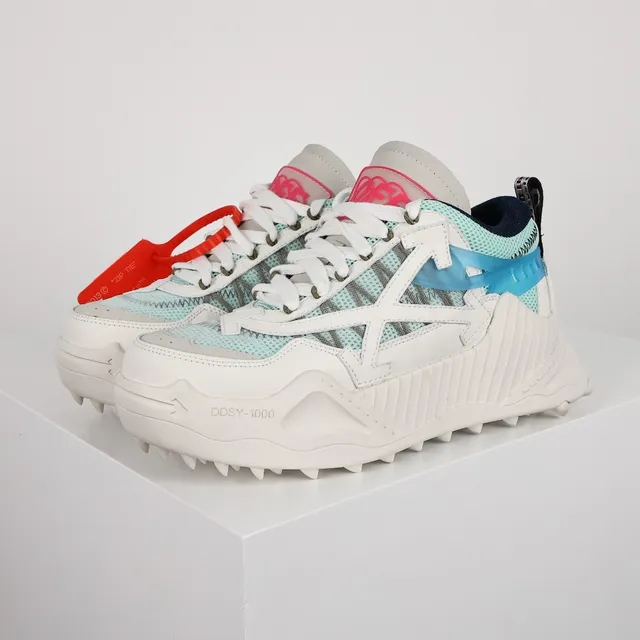 Off-White DDSY-1000 Tênis Chunky Branco Mint Azul 2