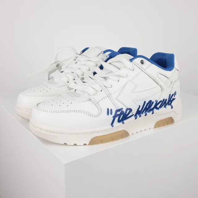 Off-White أبيض وأزرق للمشي حذاء نمط حياة 2