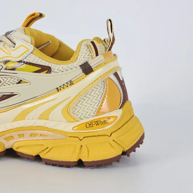 Off-White Runner Yellow Cream Brown Chunky Sneakers 4