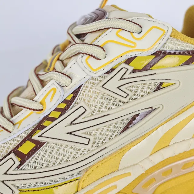Off-White Runner Yellow Cream Brown Chunky Sneakers 6