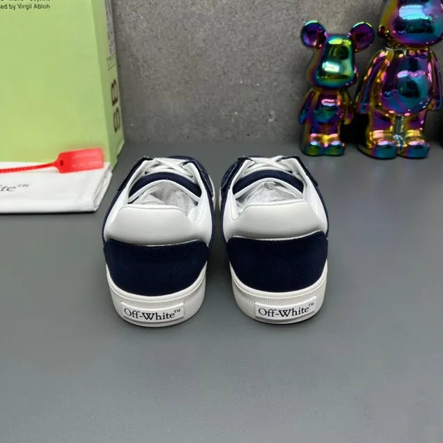 Off-White The Ten Navy Toile Partie Supérieure Brodé Logotype Industrial Cross Lifestyle Sneakers 7