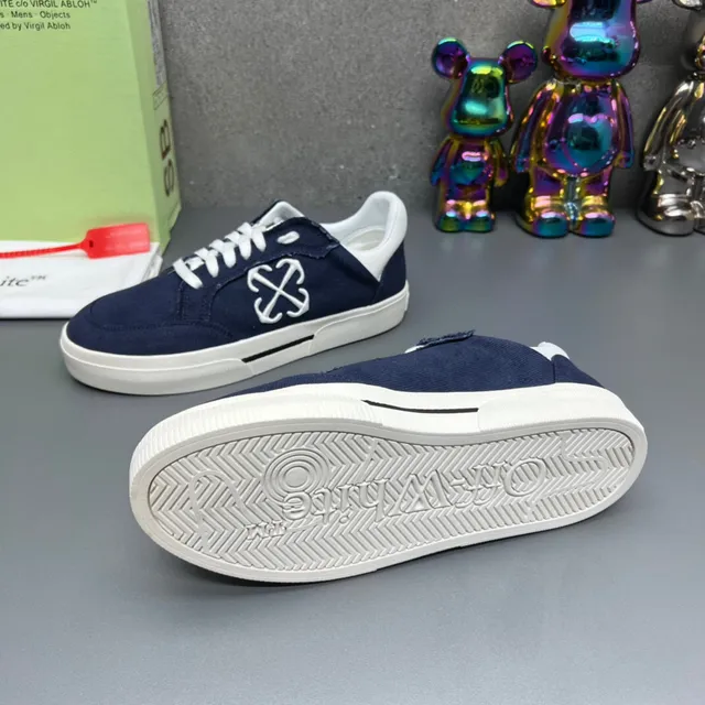 Off-White The Ten Navy Toile Partie Supérieure Brodé Logotype Industrial Cross Lifestyle Sneakers 8