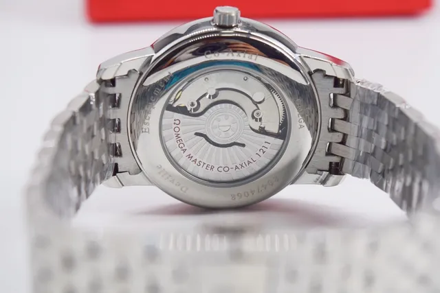 Omega De Ville Blue Sunburst Dial Mechanical Watch 6