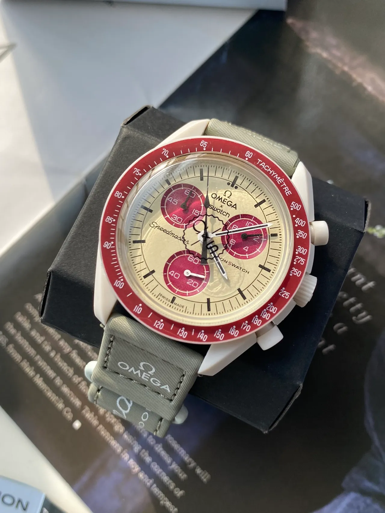Omega Speedmaster MoonSwatch Mission to Mars Bioceramic Mechanical Watch 7