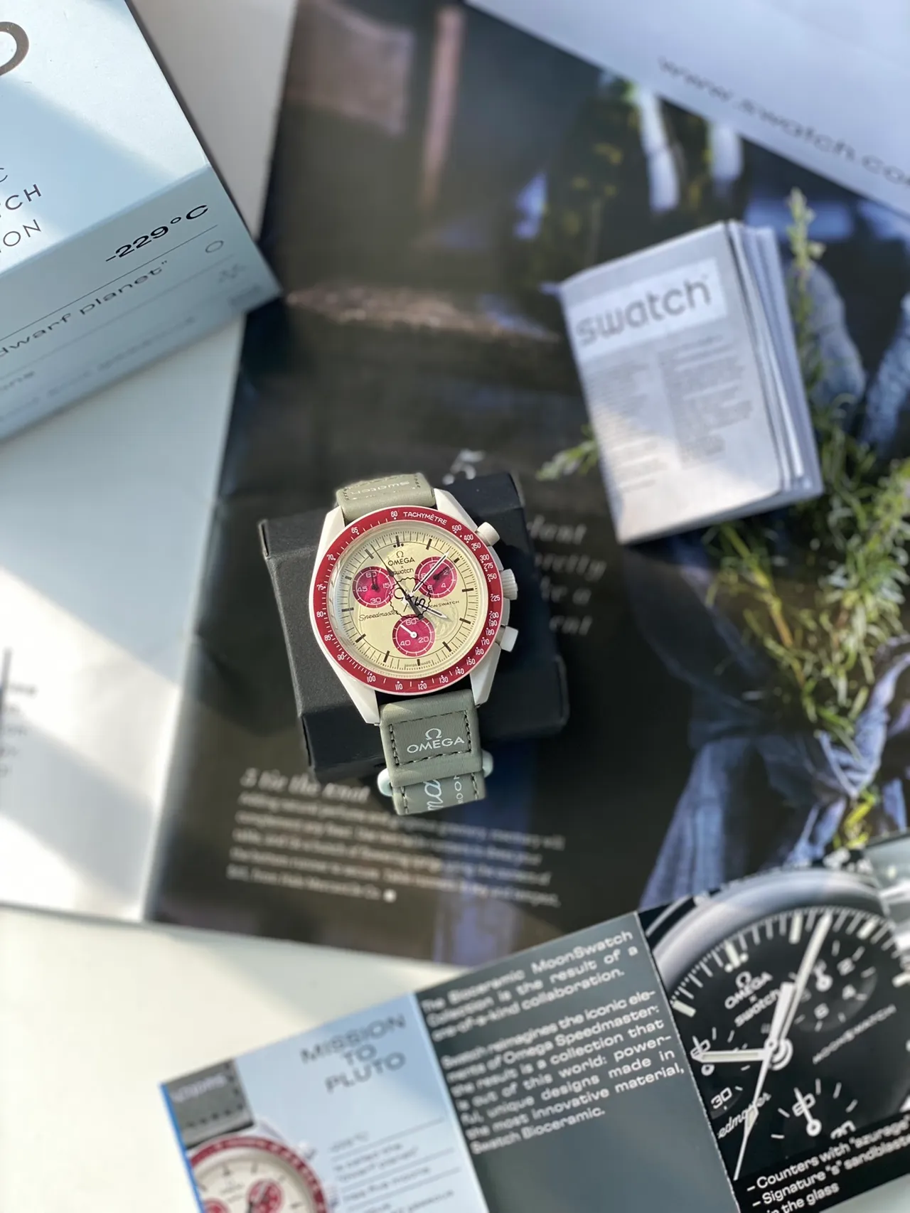 Omega Speedmaster MoonSwatch Mission to Mars Bioceramic Mechanical Watch 8
