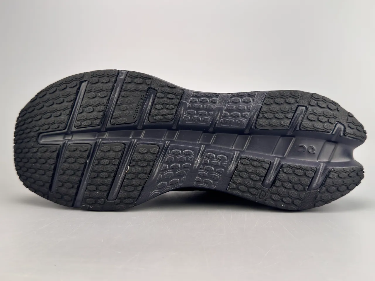 On Black Monochrome Engineered Mesh Upper Running Shoes 6