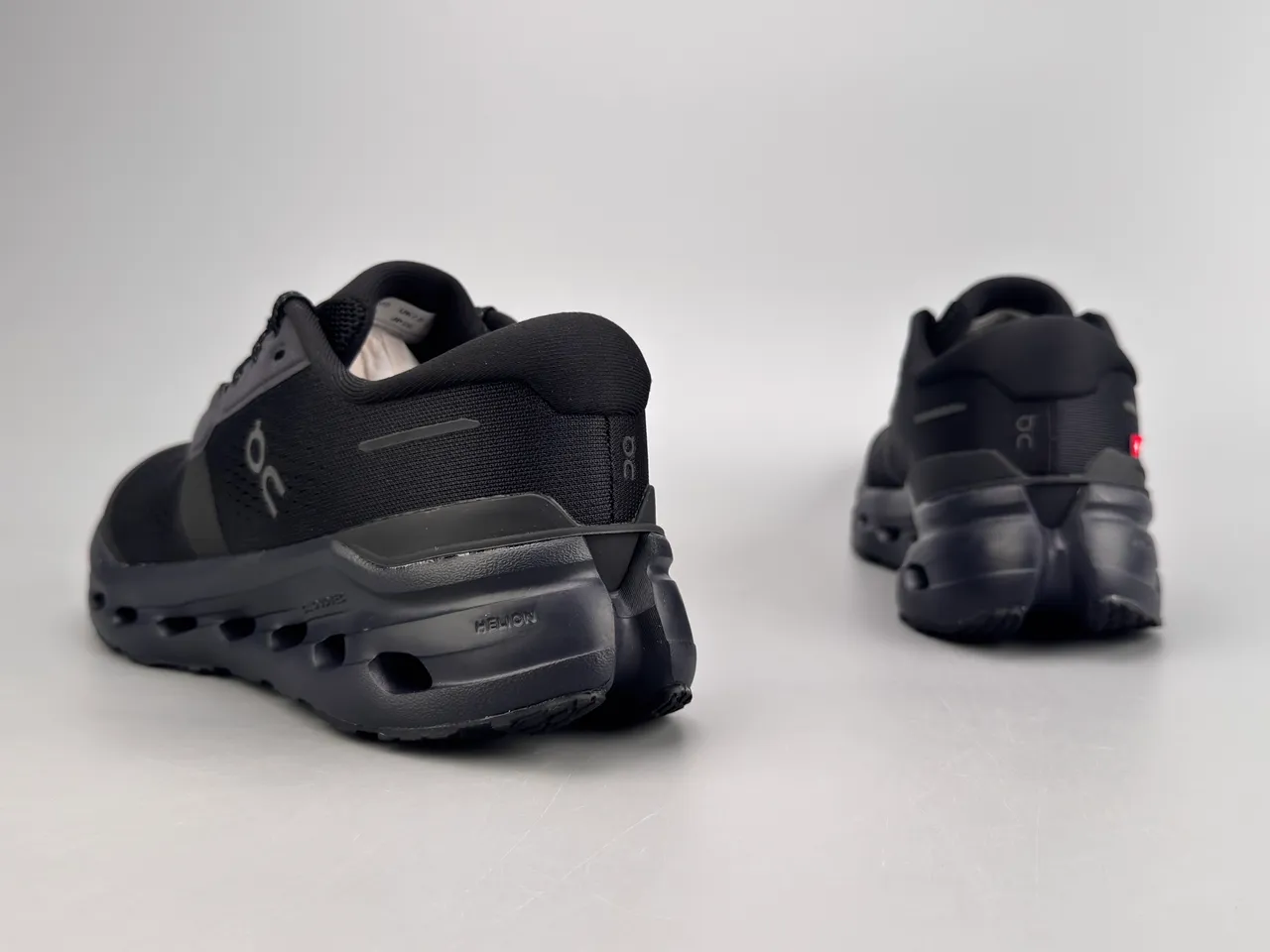 On Black Monochrome Engineered Mesh Upper Running Shoes 8