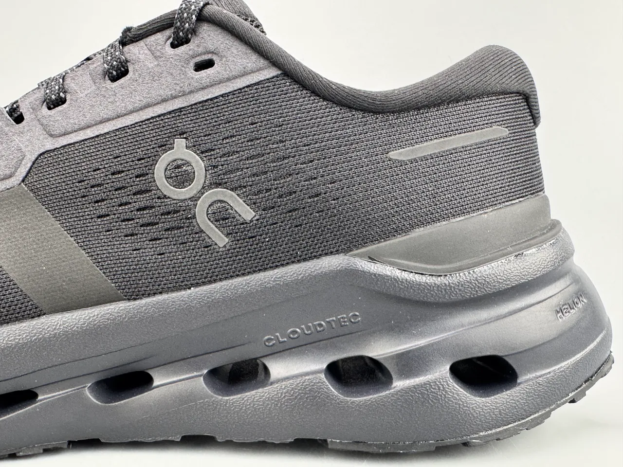 On Black Monochrome Engineered Mesh Upper Running Shoes 9