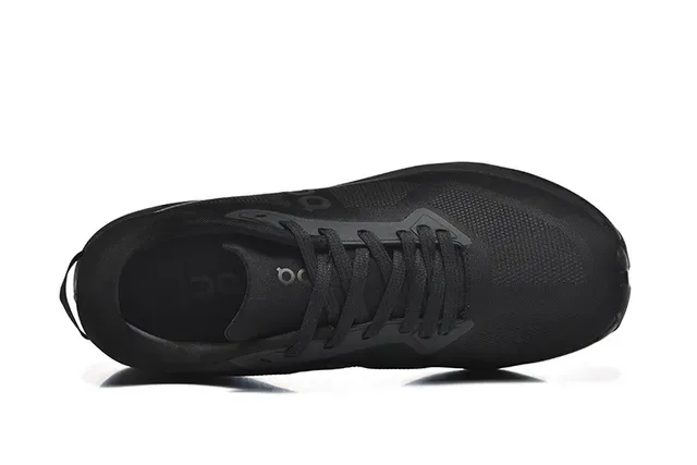On Cloud Black Monochrome Engineered Mesh Upper Running Shoes 2