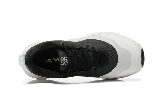 On Cloud Black White Midsole Mesh-and-Synthetic Upper Lifestyle Sneakers 4