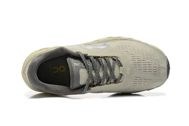 On Cloudmonster Beige Gray tênis de corrida 3