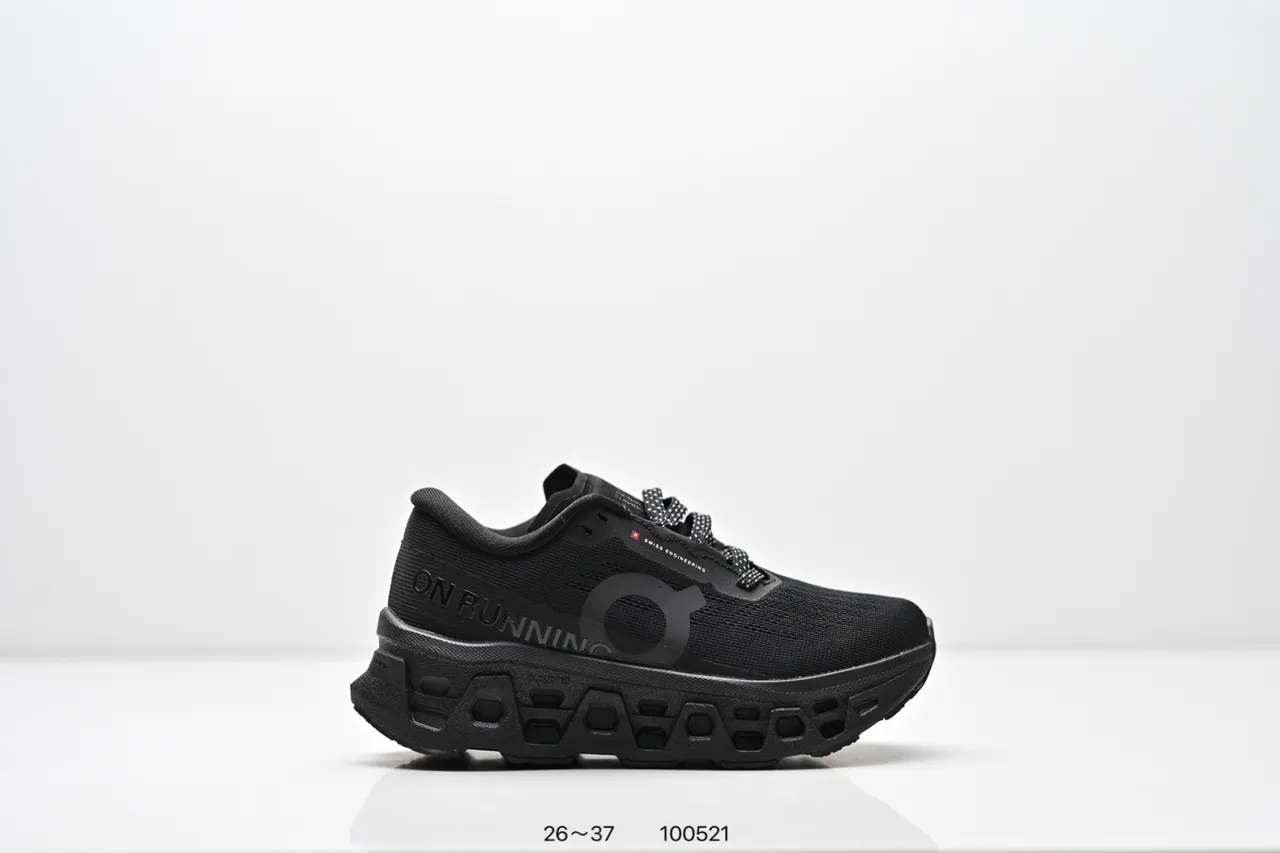On Cloudmonster Black White Running Shoes 6