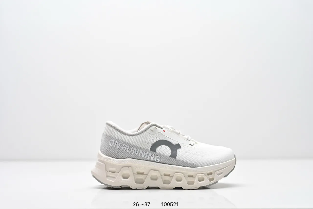 On Cloudmonster Black White Running Shoes 10