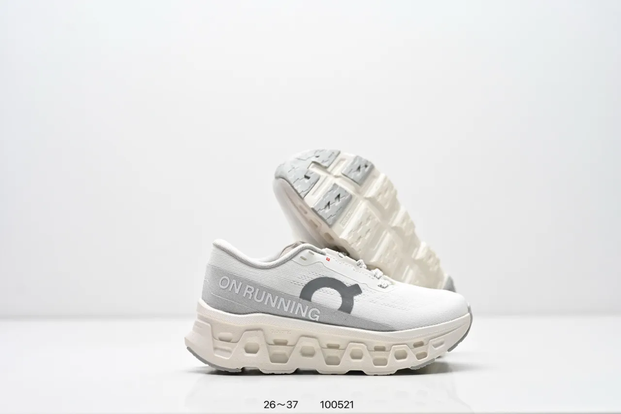 On Cloudmonster Black White Running Shoes 15