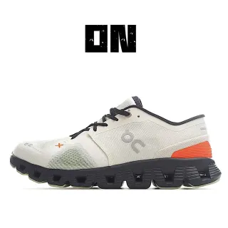 On Cloudmonster Off-White Black Orange Running Shoes