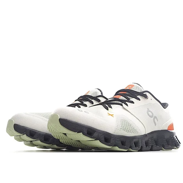 On Cloudmonster Off-White Black Orange Running Shoes 3