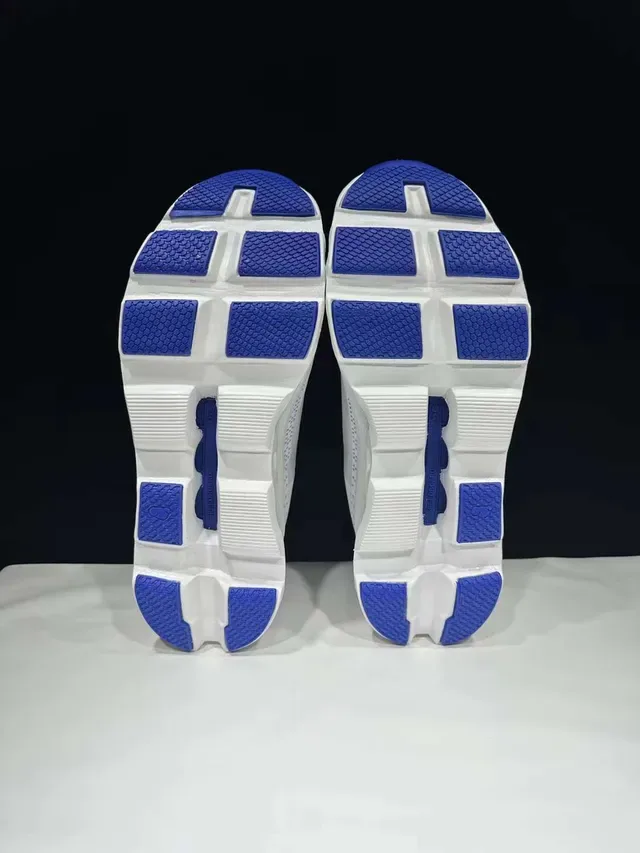 On Cloudmonster White and Blue Running Shoes 2