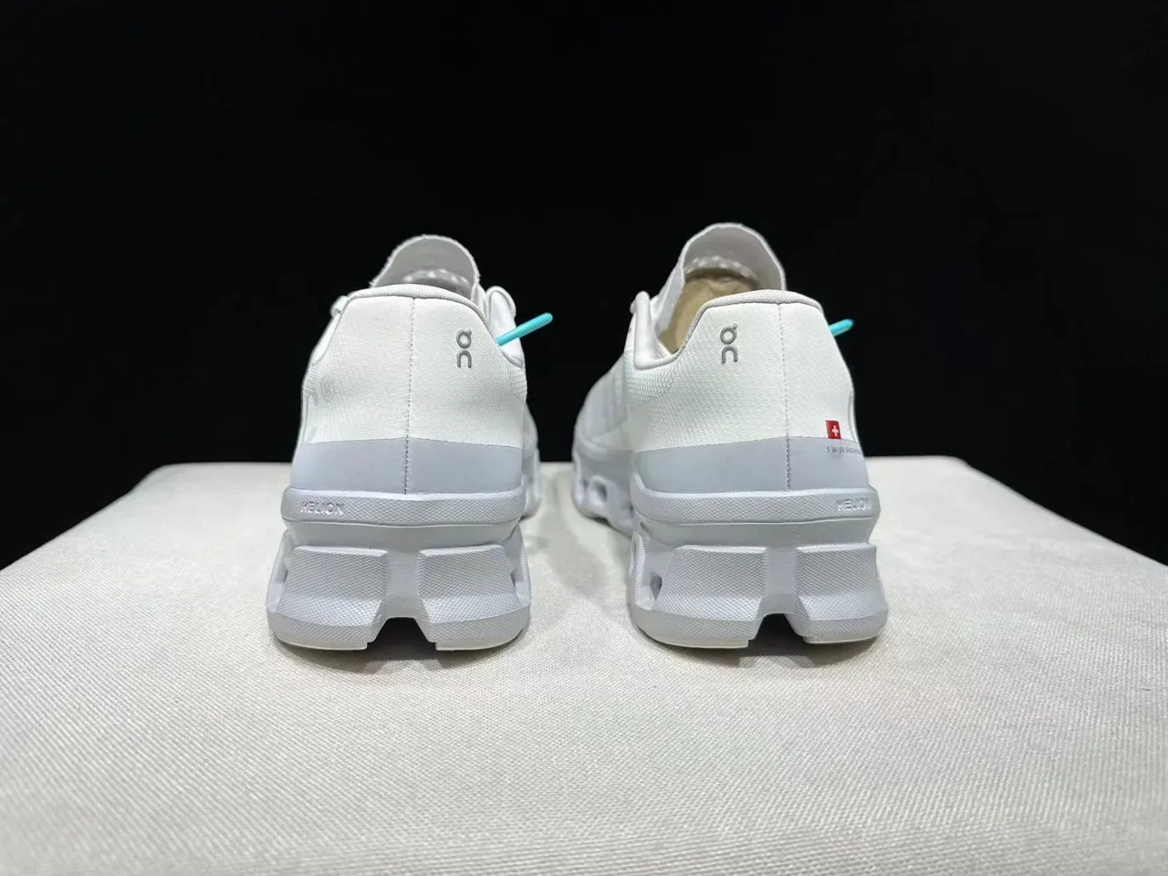 On Cloudmonster White Gray Running Shoes 11