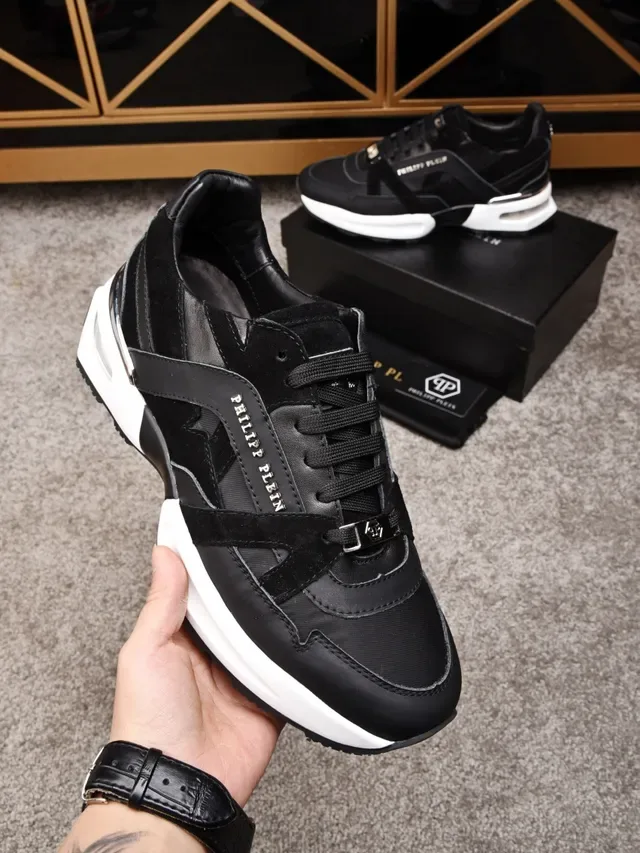 Philipp Plein Chaussures Lifestyle Noir Blanc Chunky Midsole Tige Matériau Mixte 2