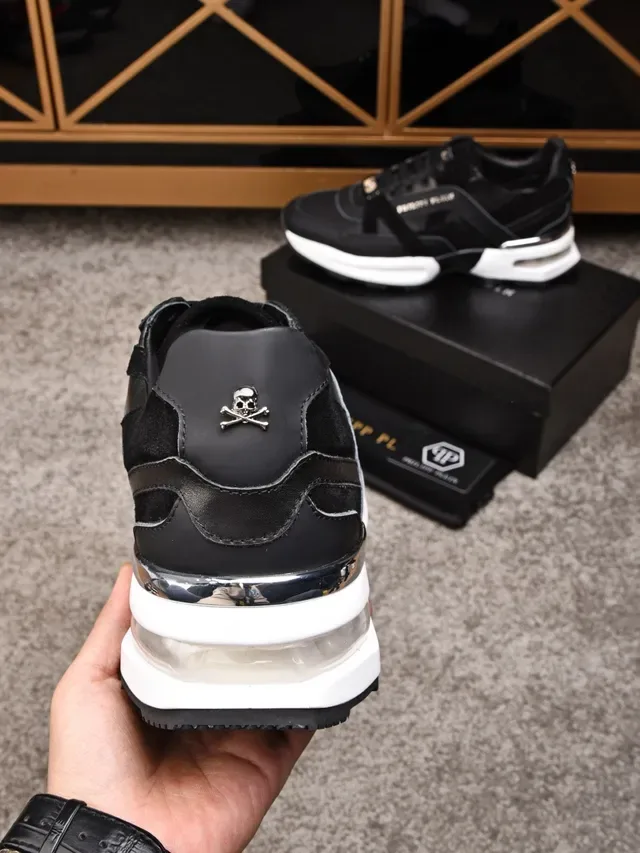 Philipp Plein Chaussures Lifestyle Noir Blanc Chunky Midsole Tige Matériau Mixte 3