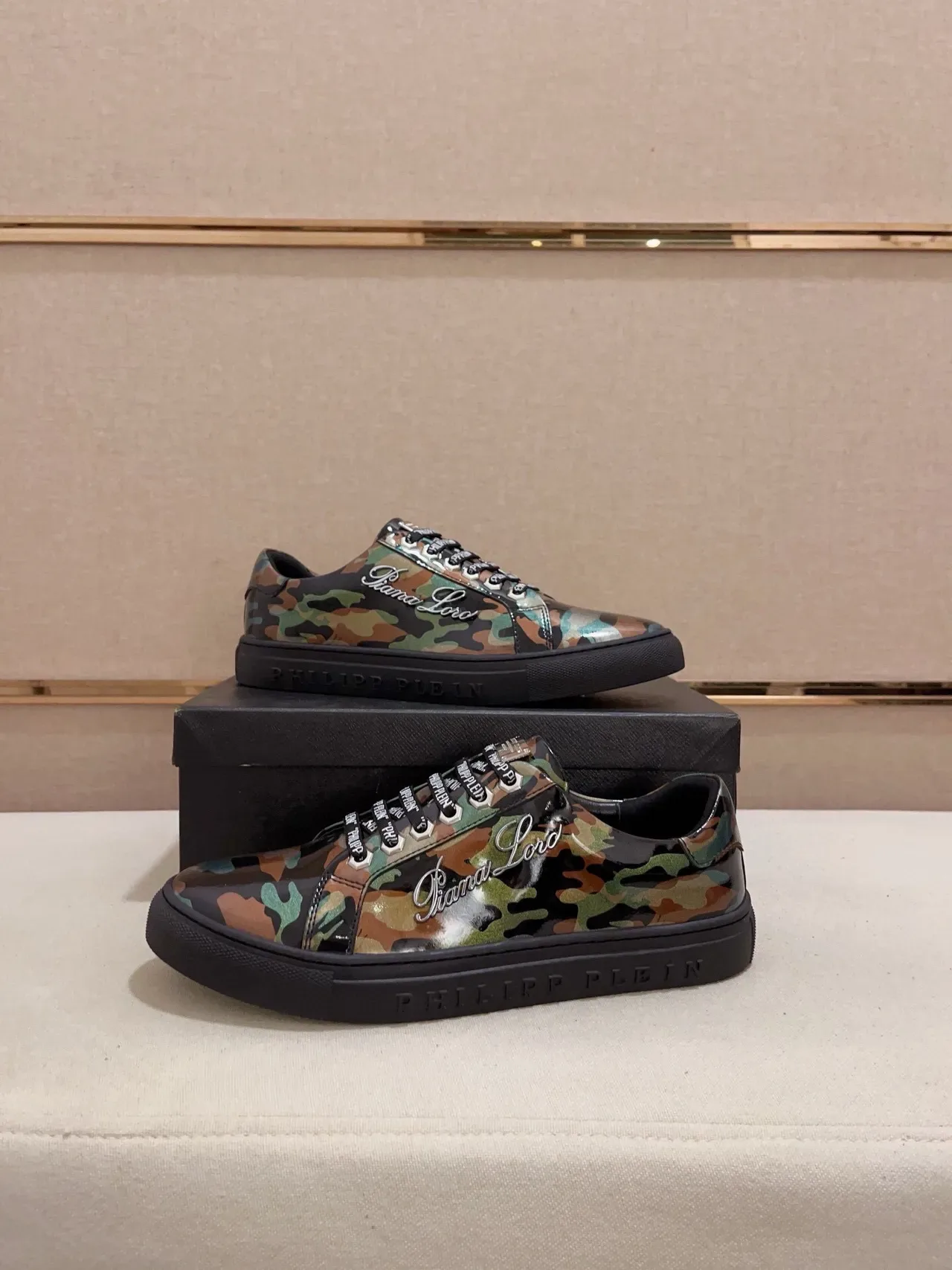 Philipp Plein Camouflage Print Glossy Lifestyle Sneakers 7
