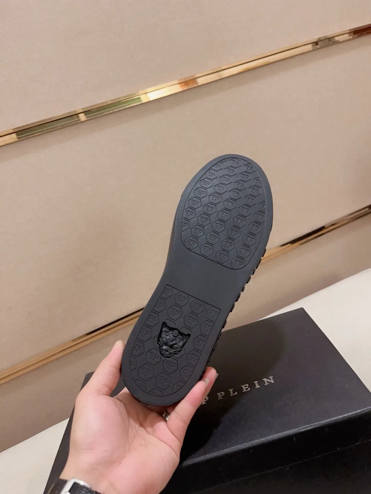 Philipp Plein Diana Lord Black Leather Croc-Embossed Lifestyle Sneaker 2
