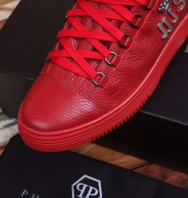 Philipp Plein Sneakers Lifestyle Monochrome Rouge Hautes 2