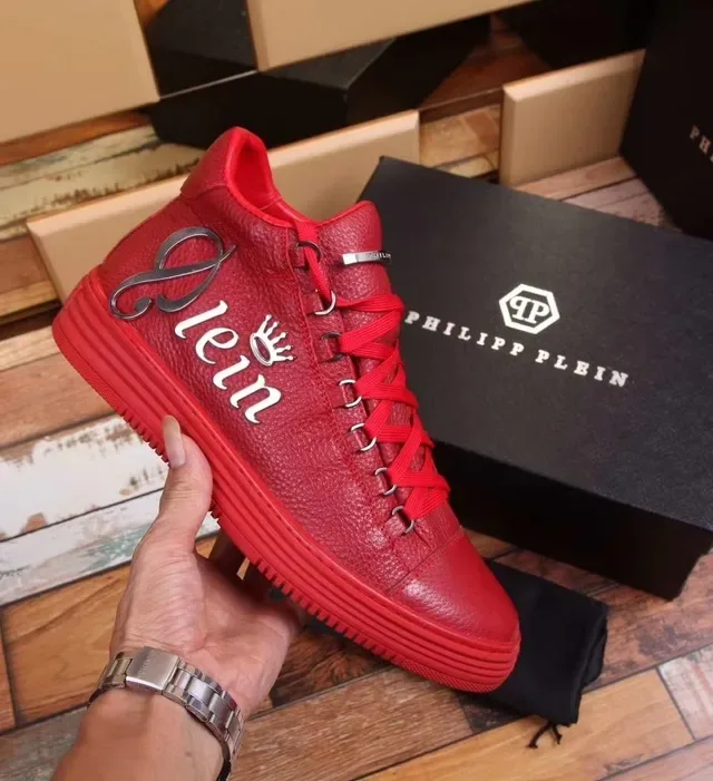 Philipp Plein Sneakers Lifestyle Monochrome Rouge Hautes 5