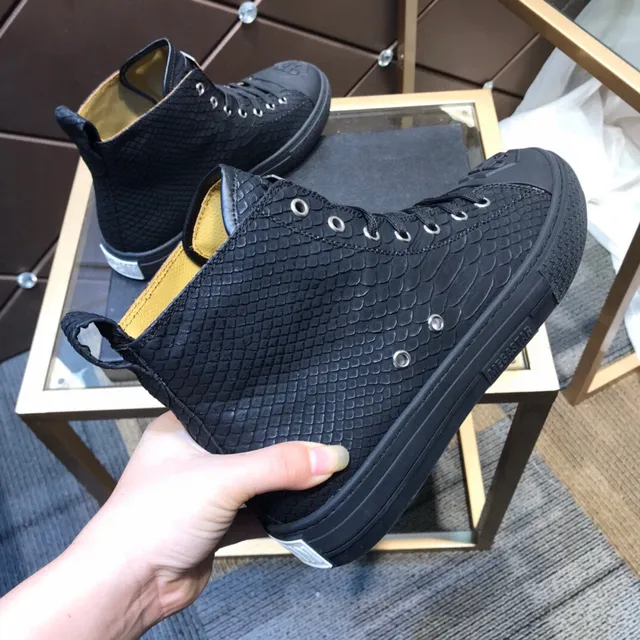 Philipp Plein sneakers à bout haut noires beige cuir estampé serpent sneakers lifestyle 5