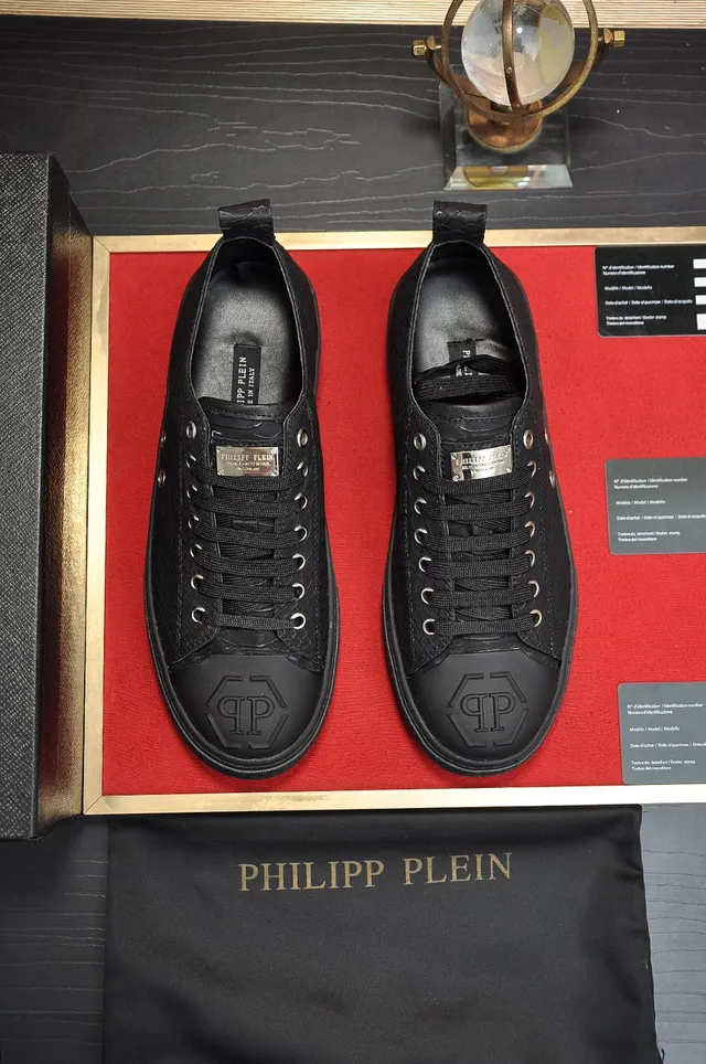 Philipp Plein Megastar sneakers lifestyle noir cuir embossé motif de serpent 9