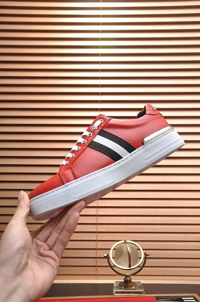 Philipp Plein Semelle en Cuir Rouge Blanc Sneakers Lifestyle 6