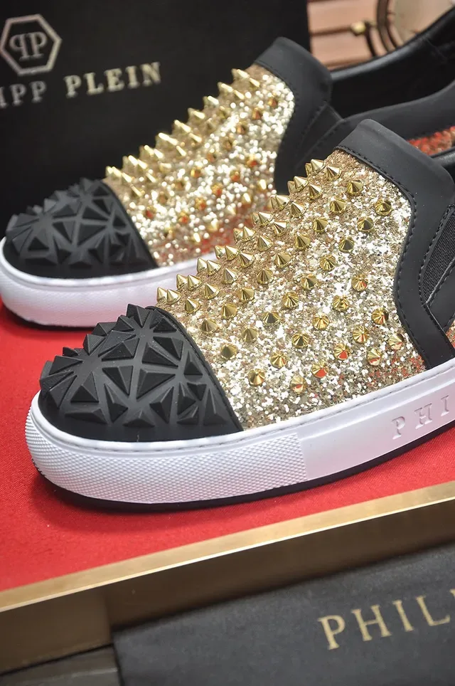 Philipp Plein Chaussures Lifestyle Slip-On avec Glitter et Clous 3