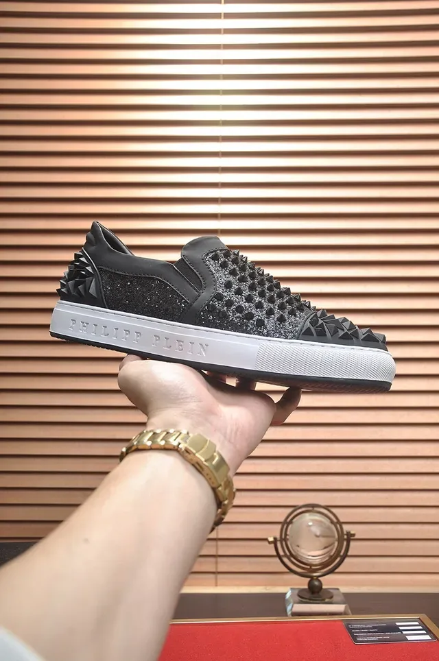 Philipp Plein Chaussures Lifestyle Slip-On avec Glitter et Clous 5