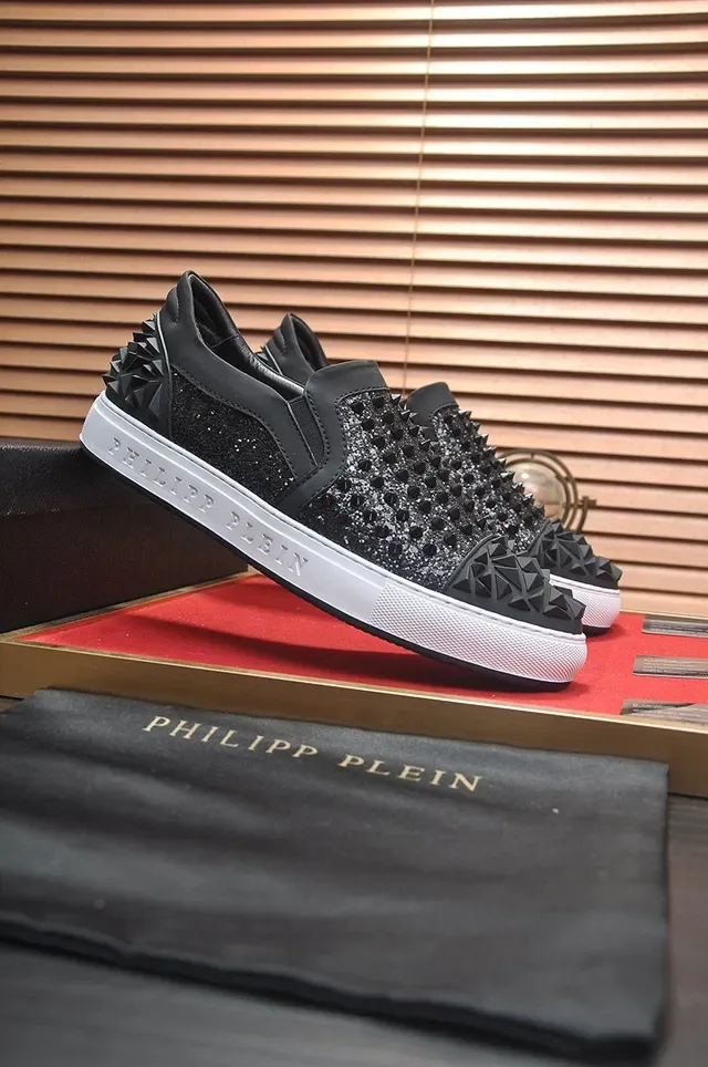 Philipp Plein Chaussures Lifestyle Slip-On avec Glitter et Clous 7
