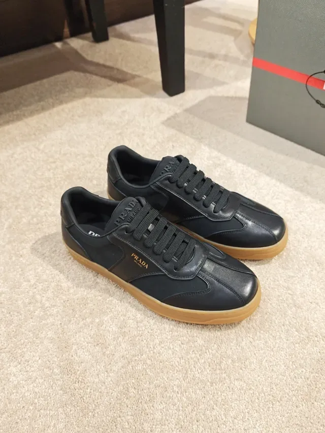 Prada Black and Beige Lifestyle Sneakers 5