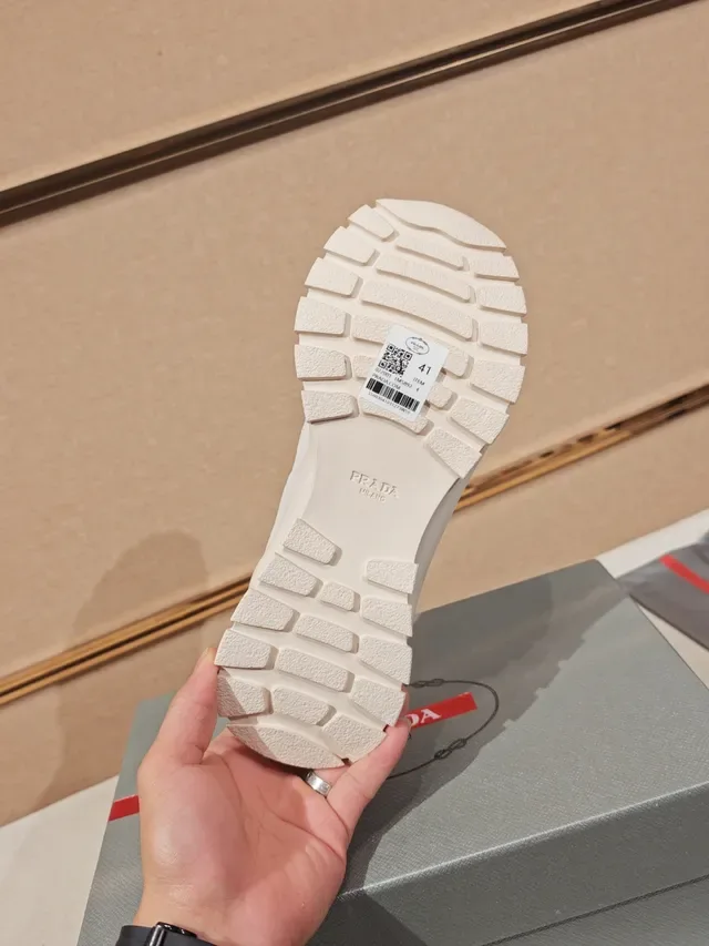 Prada Brown Suede and Mesh White Sole Lifestyle Sneaker 2