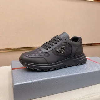 Prada Cloudbust حذاء رياضي أسلوب حياة جلد أسود كلي