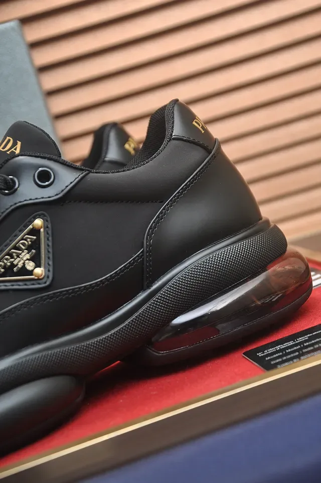 Prada Cloudbust Black Leather Lifestyle Sneakers 2