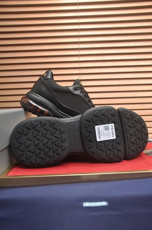 Prada Cloudbust Black Leather Lifestyle Sneakers 3