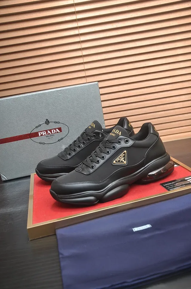 Prada Cloudbust Black Leather Lifestyle Sneakers 4