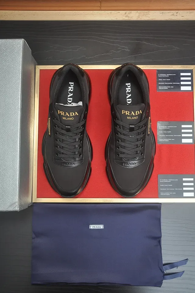 Prada Cloudbust Black Leather Lifestyle Sneakers 5