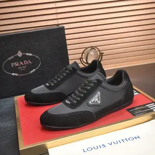 Prada Cloudbust حذاء رياضي أسود جلد الغزال والنايلون لايف ستايل