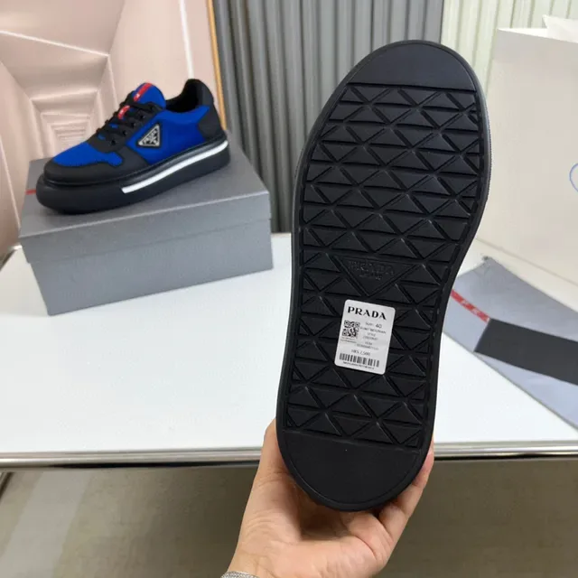 Prada Cloudbust Blue and Black Mesh Platform Lifestyle Sneakers 2