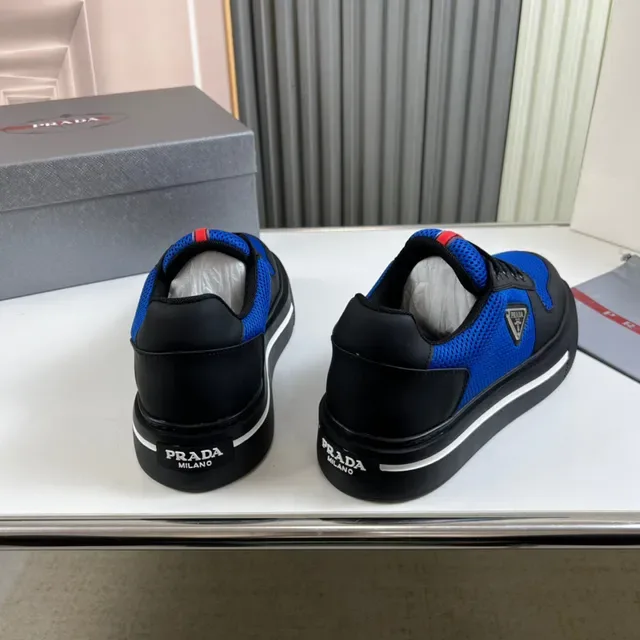 Prada Cloudbust Blue and Black Mesh Platform Lifestyle Sneakers 6