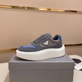 Prada Cloudbust رمادي أزرق أبيض حذاء رياضي سميك