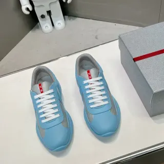 Prada Cloudbust حذاء رياضي أنيق أزرق فاتح أبيض أحمر