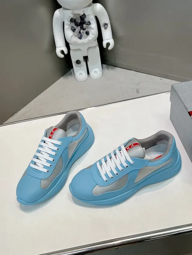 Prada Cloudbust Light Blue White Red Lifestyle Sneakers 2