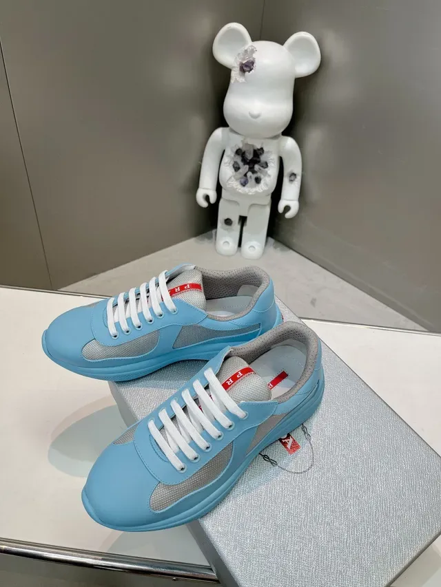 Prada Cloudbust Light Blue White Red Lifestyle Sneakers 8