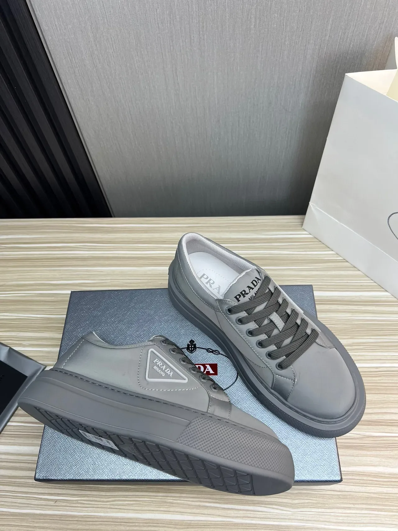 Prada Cloudbust Monochrome Gray Lifestyle Sneakers 5
